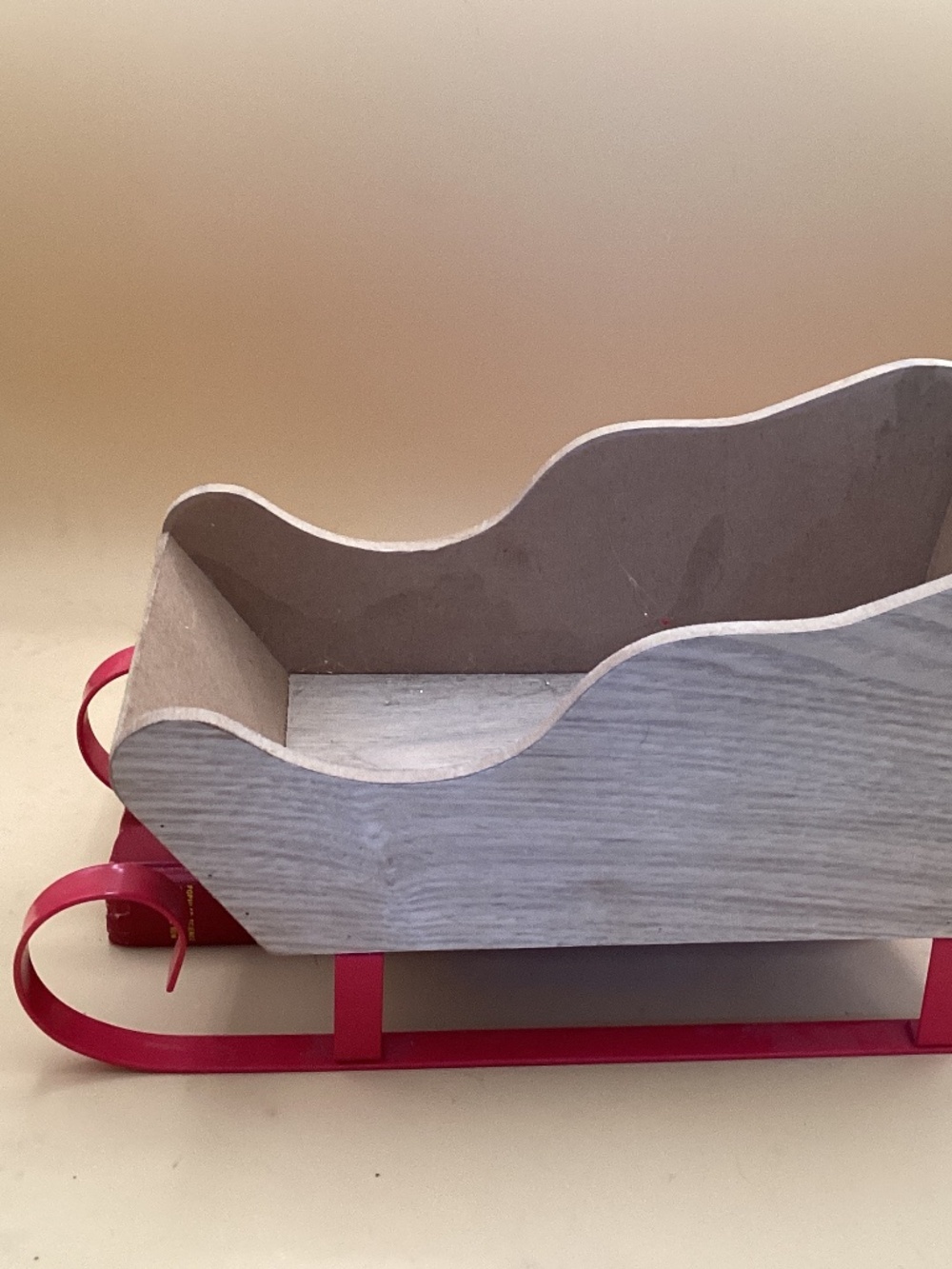 Wooden decorative sleigh